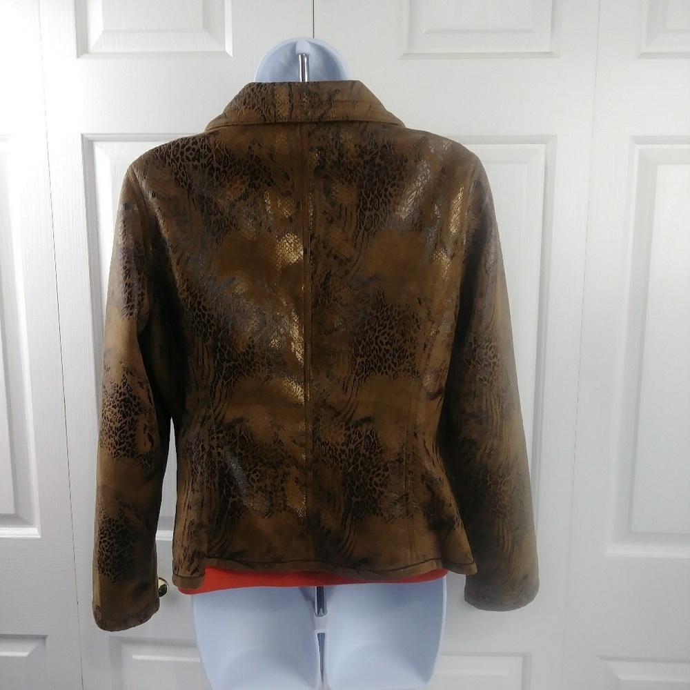 Ruby Rd. Suede-Look Animal Print Jacket - image 3